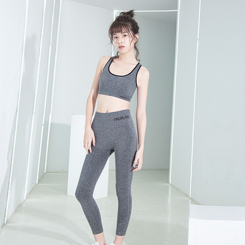 Wholesale Top 2 Pieces Seamless Fitness Women Workout Yoga Set Suit