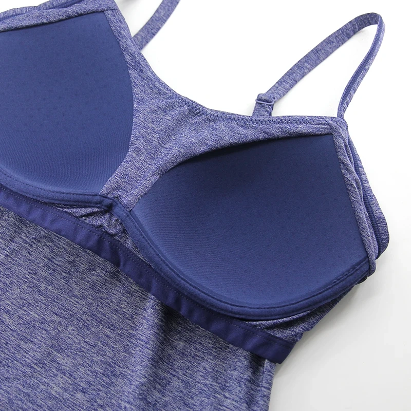 Womens Plus Size Basic Summer Lady and Girls Camisole Tank Top With Built-in Shelf Bra