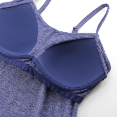 Womens Plus Size Basic Summer Lady and Girls Camisole Tank Top With Built-in Shelf Bra