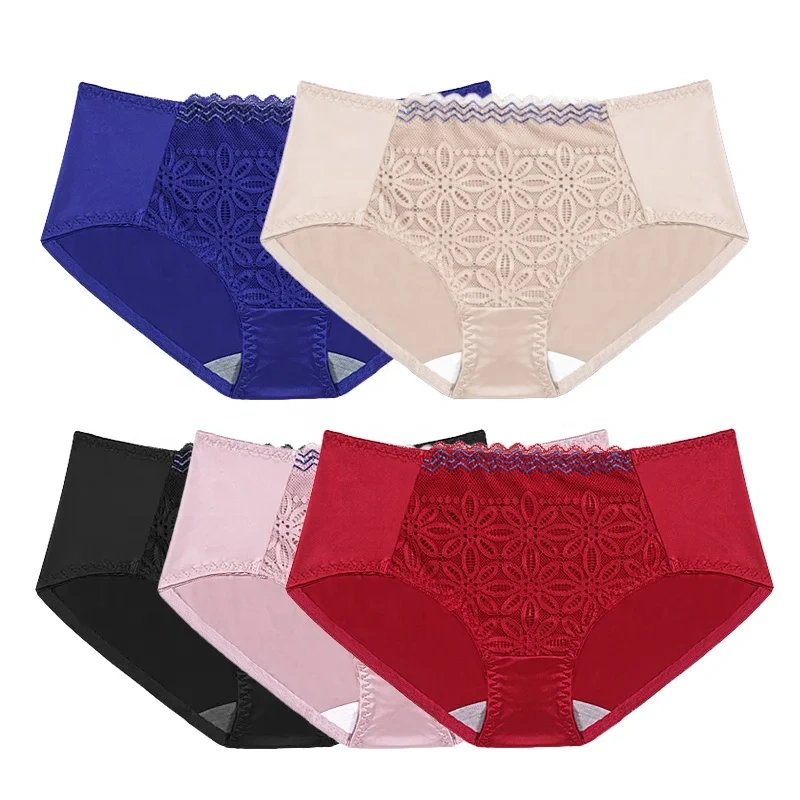 Hot Sale Lace Mid Waist Womens Sexy Floral Print Seamless Sexy Panties Underwear for Adults