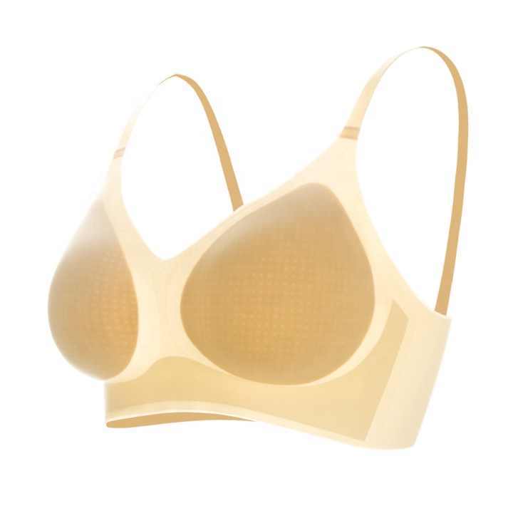Paerlan Invisible Sleeping Bra With Removable Pads Black & Nude Young Yoga Ladies Bra