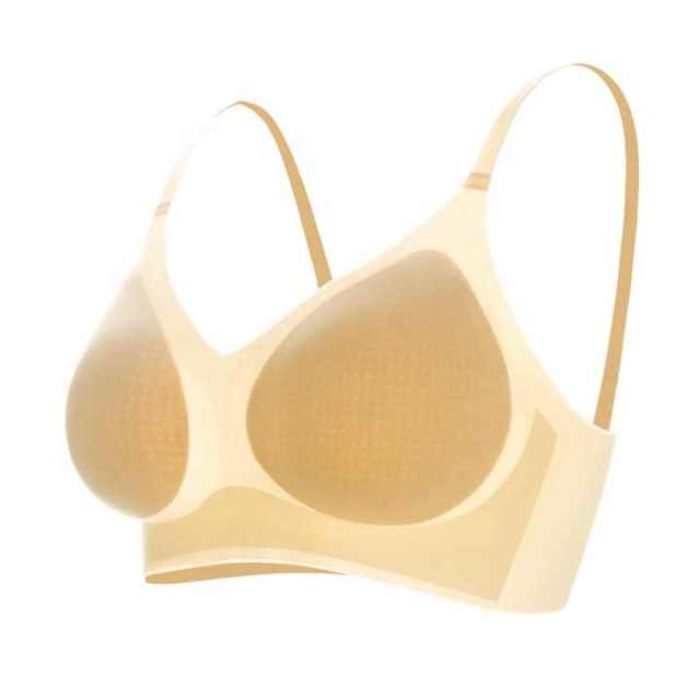 Paerlan Invisible Sleeping Bra With Removable Pads Black & Nude Young Yoga Ladies Bra