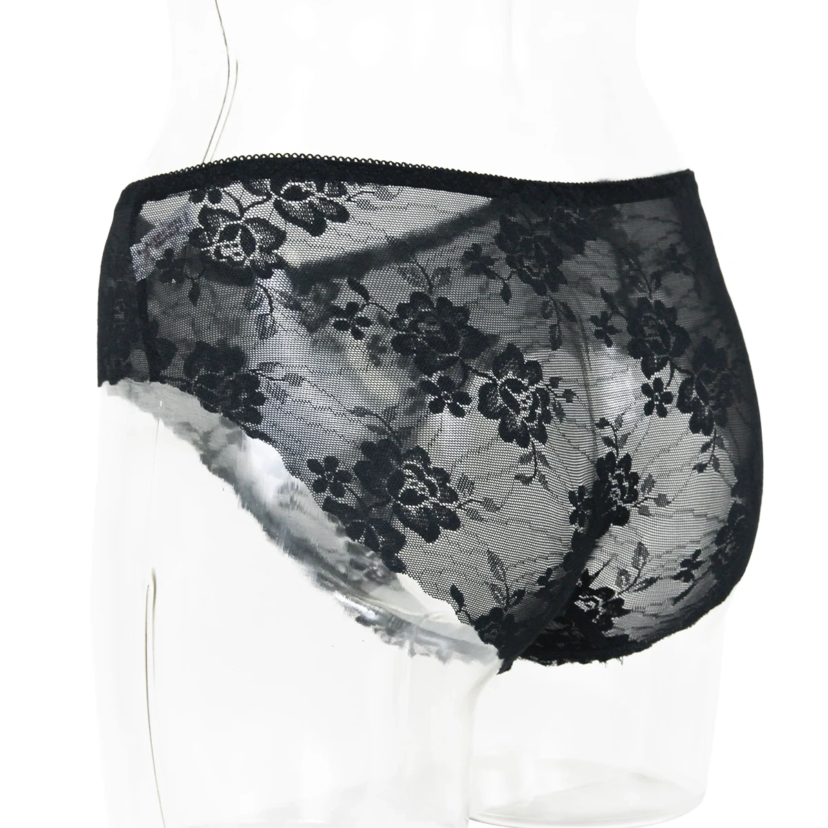 Rose Pattern Women's Sexy Lace Underwear Adult Semi-transparent Women Panties
