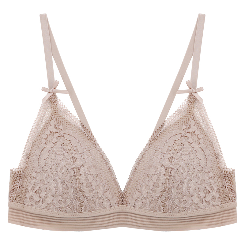 French Female ultra Thin Women Sexy Braletter Lace Wireless Bra