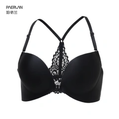 Paerlan Front Close Push up Y-line Back Newest Design Fancy Sexy Lady Lace Front Closure New Bra
