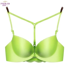 PAERLAN Women Push up Add Two Cups Front Closure Wireless Bra Super Padded T-Shirt Bra