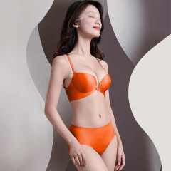 Paerlan Black Gather Push-up Padded Underwear Breathable Sexy Cross Back Bra & Brief Sets