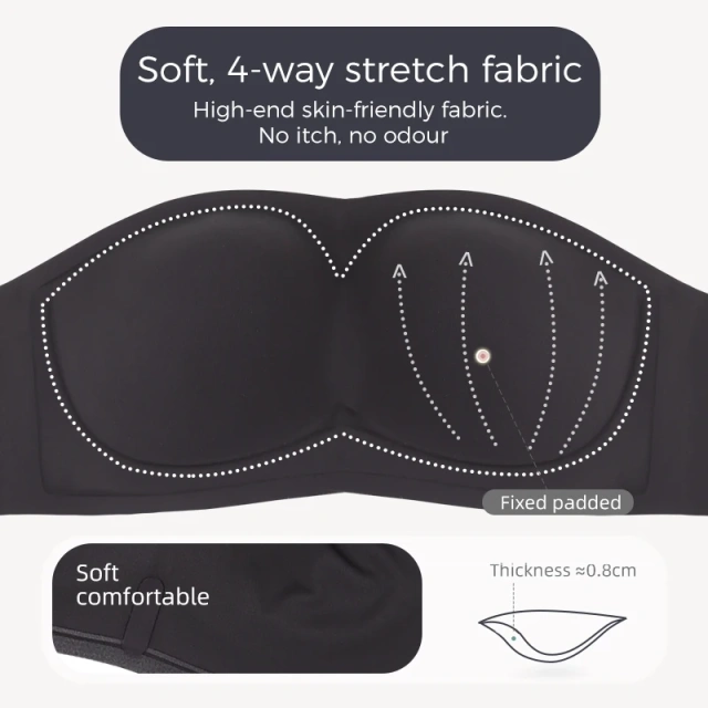 Supplier PAERLAN Brand Nude Bra Girls Tank Top Women Strapless Invisible Non-slip Ladies Bra