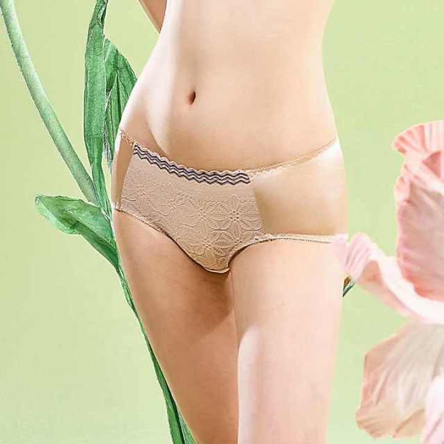 Hot Sale Lace Mid Waist Womens Sexy Floral Print Seamless Sexy Panties Underwear for Adults