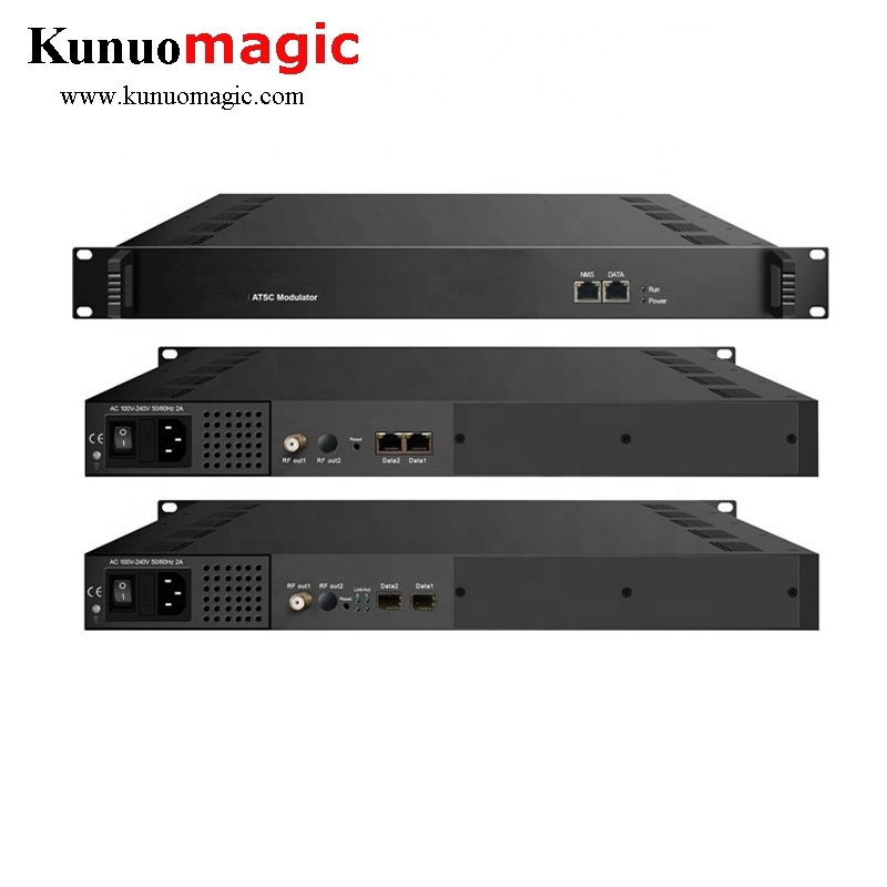 Digital TV Headend 8VSB System 1024 IP to ATSC-T Modulator UDP RTP SPTS MPTS IP to ATSC Converter with Multiplexing