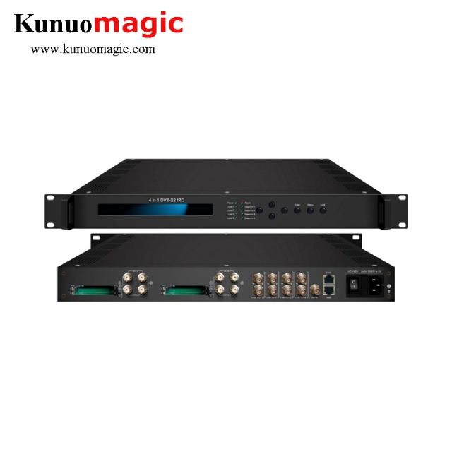 4 Channel CI IRD Professional Receiver With 48 SPTS or 4 MPTS over IP Output For Encryption Channels