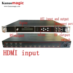 Digital TV H.264 Mpeg-4 16 Hdmi to qam DVB-C DVB-T ISDB-T ATSC RF Encoder Modulator For Hotel Hospital