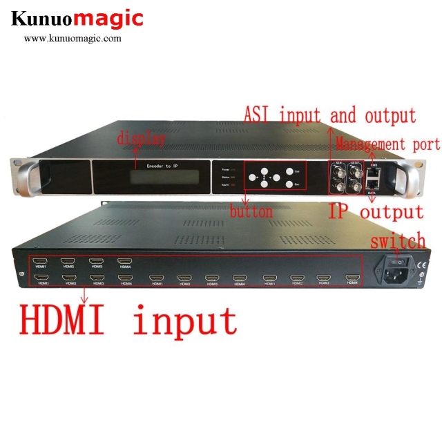 16-channel high-definition encoder HDMI to IP / ASI hotel hotel cable TV / Internet TV system front-end equipment IPTV encoder