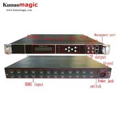 24 channel HD encoder HDMI to IP / ASI IPTV front-end system equipment Hotel TV system equipment