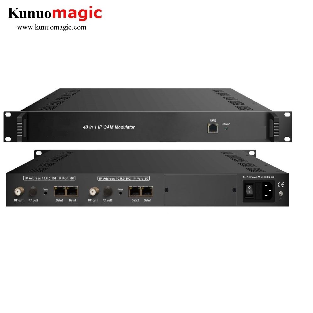 48 in 1 IP EDGE QAM DVB-C Modulator Mux-Scrambling