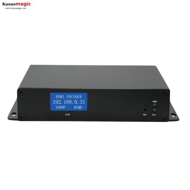 H.264 H.265 Hevc HDMI To IP Encoder RTMP SRT IPTV Streaming with LCD Display