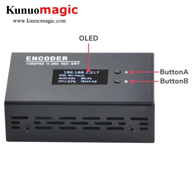 SRT Open Source Protocol H.265 Mini Portable Facebook Live Video Audio IPTV Stream NDI Encoder