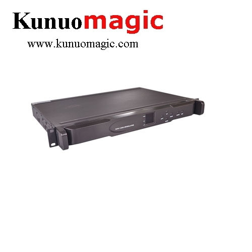 16 in 1 Agile Modulator Headend Catv Analog RF Converter 1U Chassis With LED Display