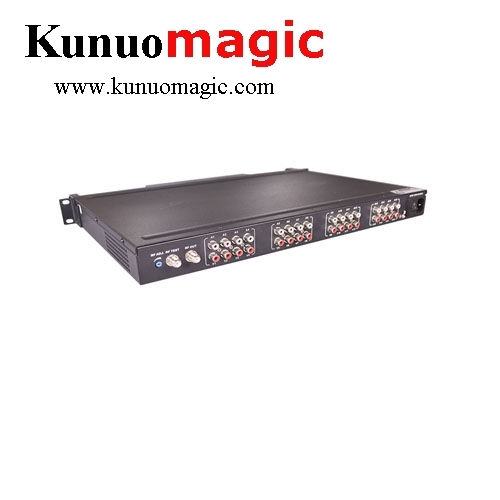 16 in 1 Agile Modulator Headend Catv Analog RF Converter 1U Chassis With LED Display