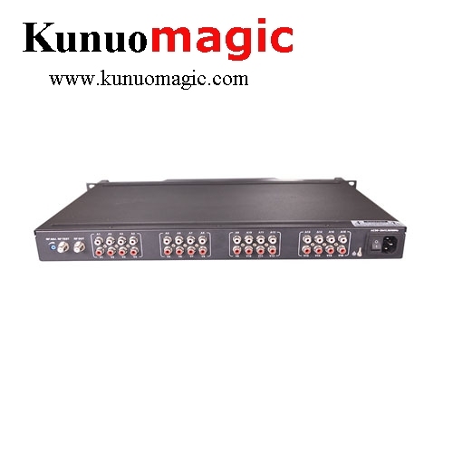 16 in 1 Agile Modulator Headend Catv Analog RF Converter 1U Chassis With LED Display