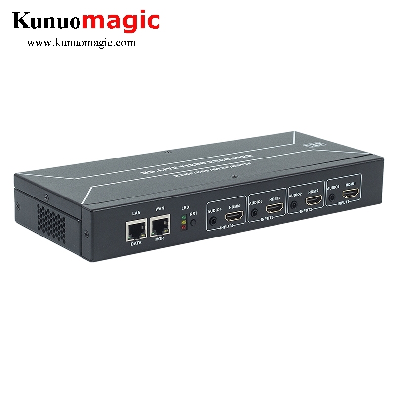 4 Channels hdmi to ip video encoder h264 dual ethernet port iptv encoder for live streaming encoder
