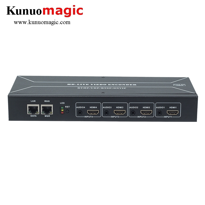 4 Channels hdmi to ip video encoder h264 dual ethernet port iptv encoder for live streaming encoder