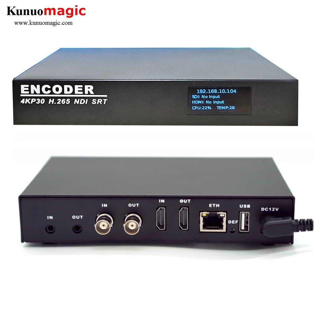 SRT Encoder 1080P 60fps NDI SRT audio ip streaming HDMI HD-SDI encoder