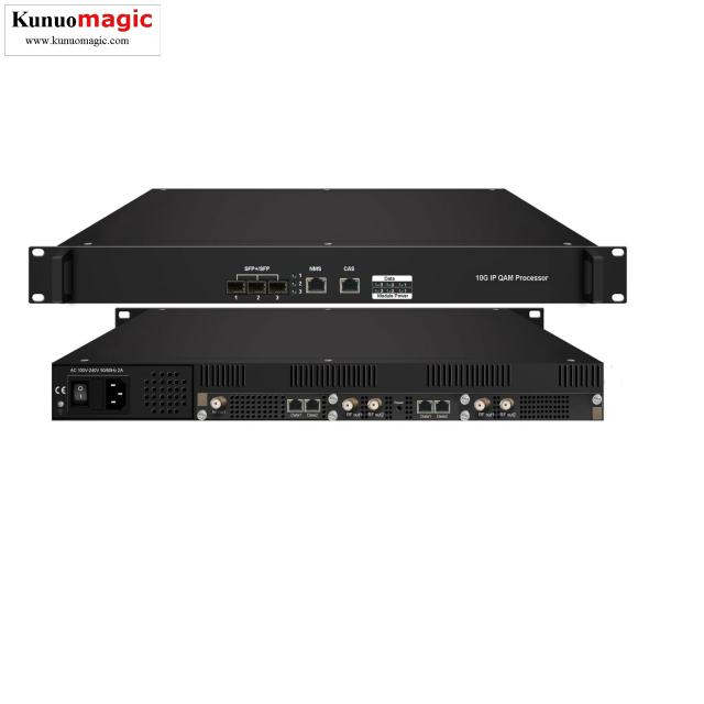 112CH 10G IP QAM Modulator with SFP+ input CATV 10G DVB-C Modulator 64qam modulator