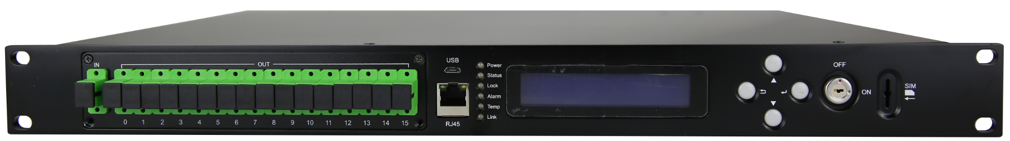 Hot sale 16 outputs 20dbm high power wdm edfa with dual power supply