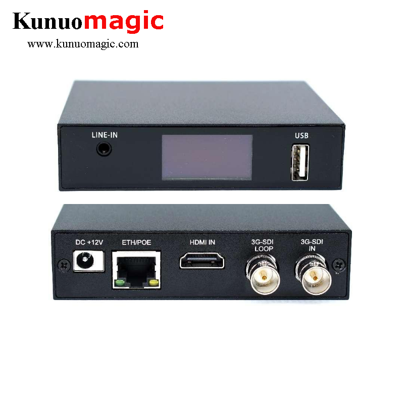 SDI HDMI Full NDI H265 Hevc Encoder 4k30 1080P60 NDI5 Tally Intercom Low Latency