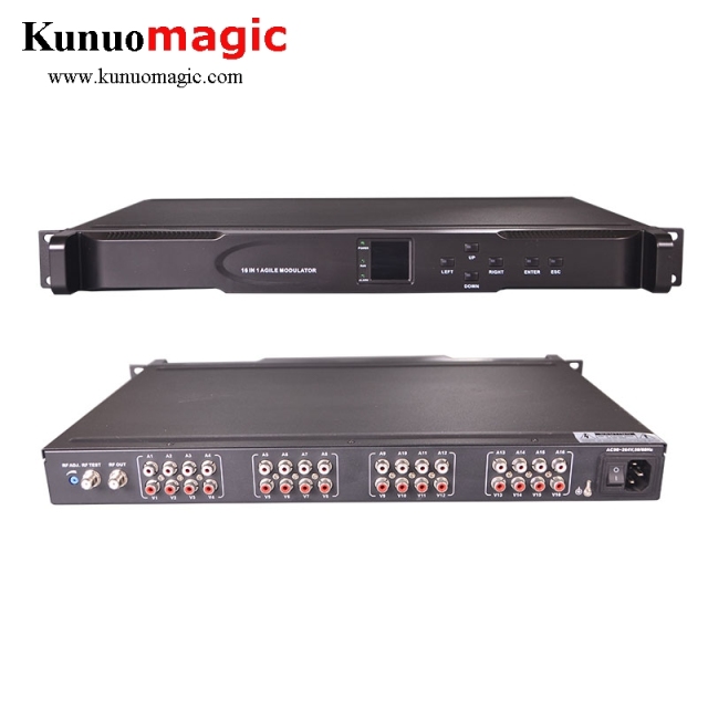 16 in 1 AV CVBS To Analog Pal NTSC Modulator Converter
