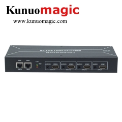 4 Channel HDMI IPTV Facebook Youtube Live Streaming H.264 Video HD HDMI RTSP SRT Encoder
