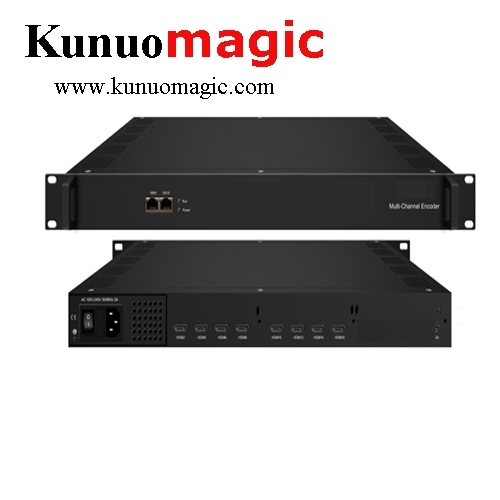 IPTV System H.264 Encoder 1U 8 Ports HDMI H.265 HEVC 1080P IPTV streaming encoder