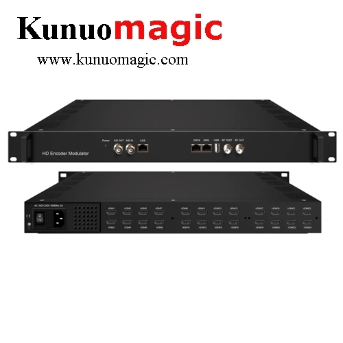 Hot selling digital modulator 24 Channels HDMI ISDB-T DVB-C DVB-T/T2 RF HD to RF Encoder Modulator