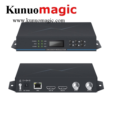Portable multi-channel H.264 HDMI encoding, multiplexing and modulation all-in-one Encoder DVBT DVBC ASTC RF Modulator