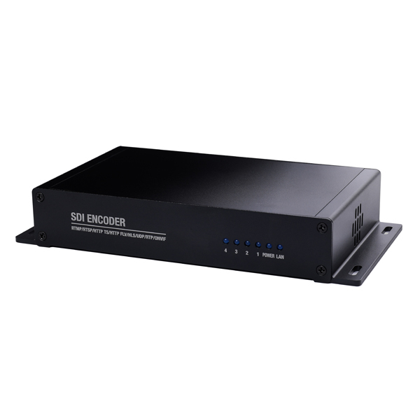 4 Channels Hevc H.265 H.264 IPTV Streaming IP SDI Video SRT Encoder