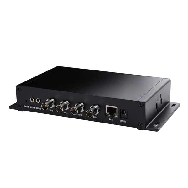 4 Channels Hevc H.265 H.264 IPTV Streaming IP SDI Video SRT Encoder