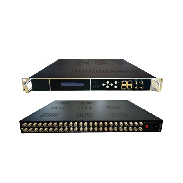 24 channel FTA DVB-S2/ISDB-T/DVB-T/T2/DVB-C to ip digital Headend Tuner to IPtv Gateway