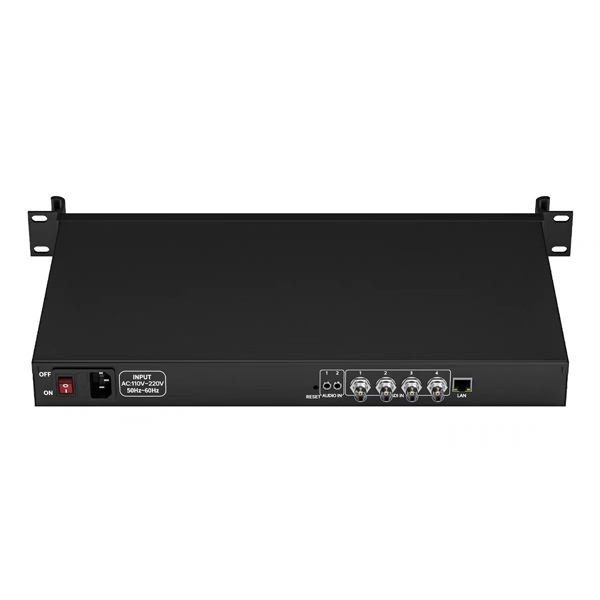 1U Chassis 4 Channel 1080p60 SD HD 3G SDI Encoder for Live Streaming IPTV Broadcast