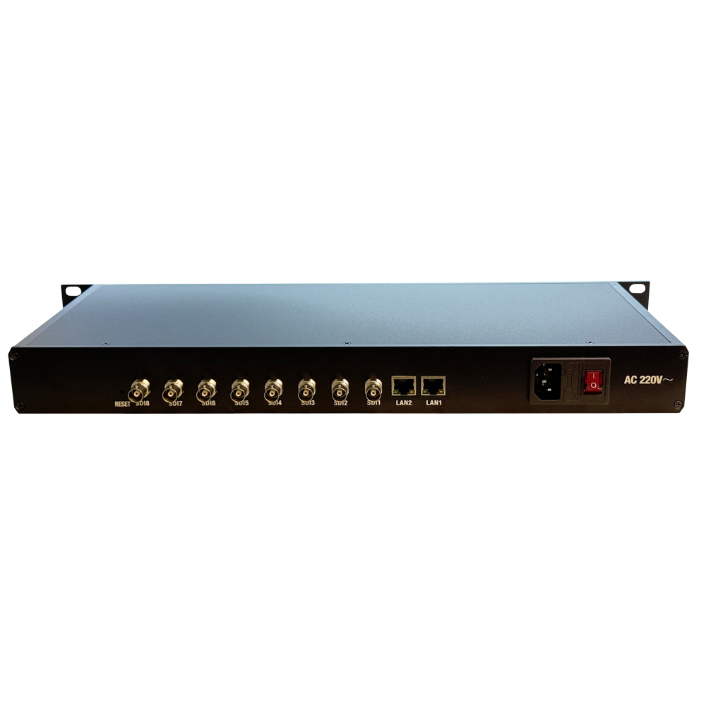 2026 Best Seller 1U 19 Inch 8 Channels HD SDI to HTTP HLS RTSP RTMP SRT on VIF Encoder for SDI Over Internet Application