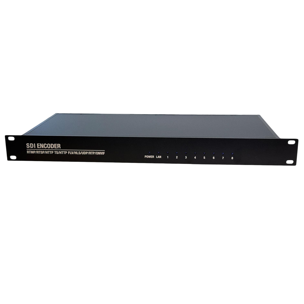 2026 Best Seller 1U 19 Inch 8 Channels HD SDI to HTTP HLS RTSP RTMP SRT on VIF Encoder for SDI Over Internet Application