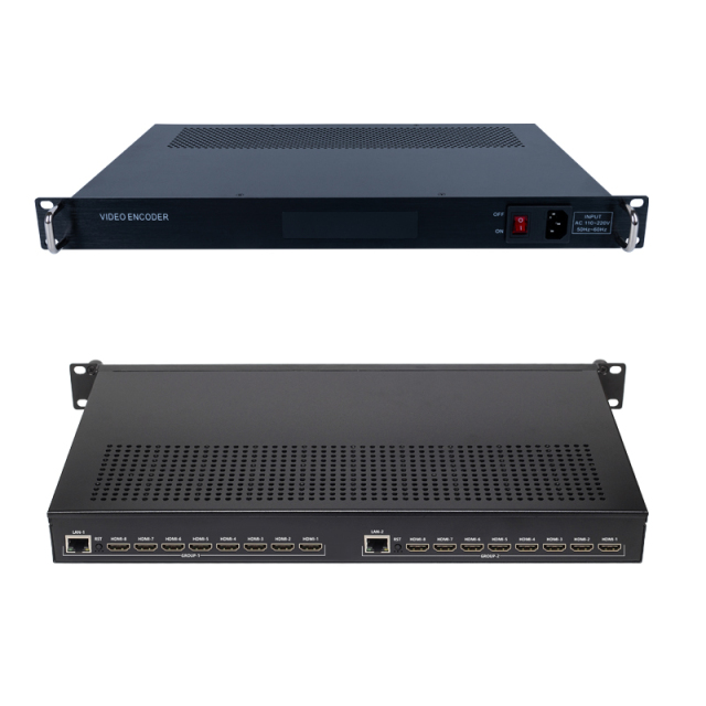 Network Video OTT H.265 Encoder H.264 1080P 60fps 16 Channels for HDMI M3U8 Multicast for IPTV SRT RTSP Radio TV Broadcasting
