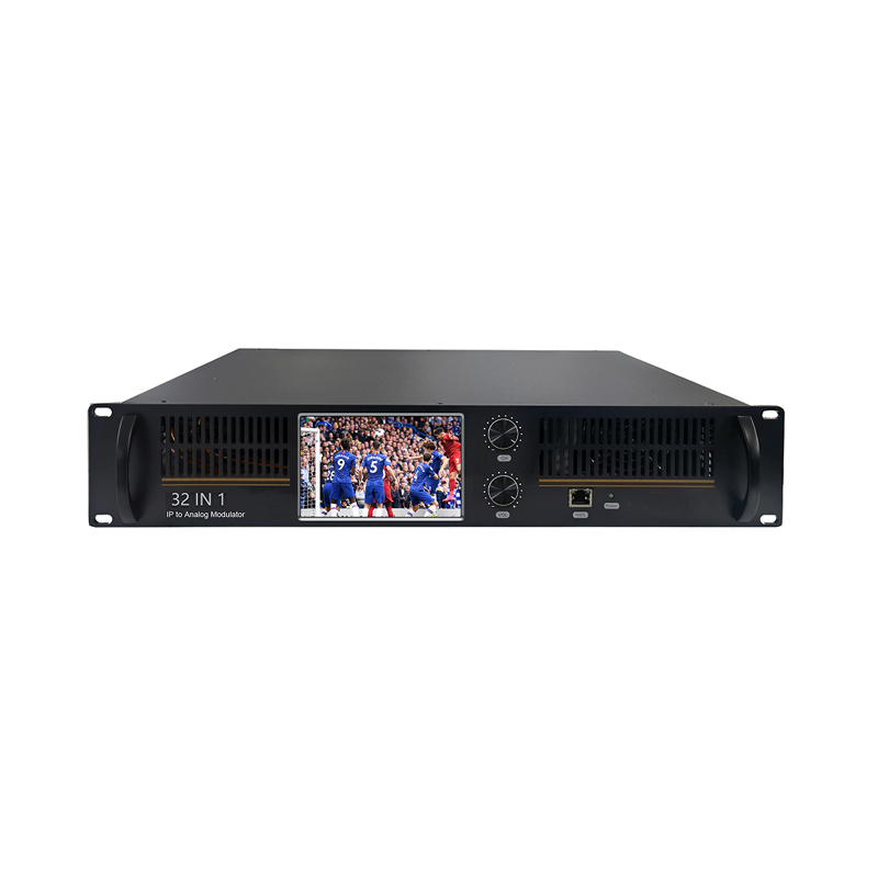 New Big Display 32 in 1 IP to Analog PAL NTSC Modulator to Watching Tv with Osd Insertion CC/subtitle/teletext