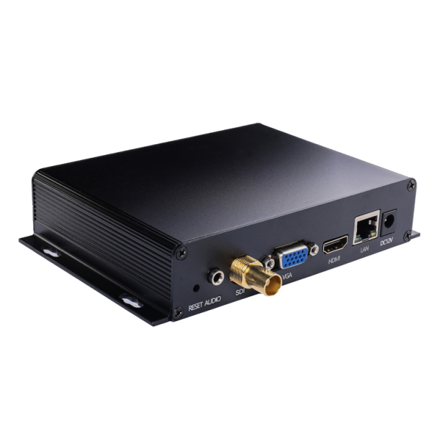 Professional IP SRT to SDI IPTV Decoder HDMI VGA output RTMP to SDI Video Decoder