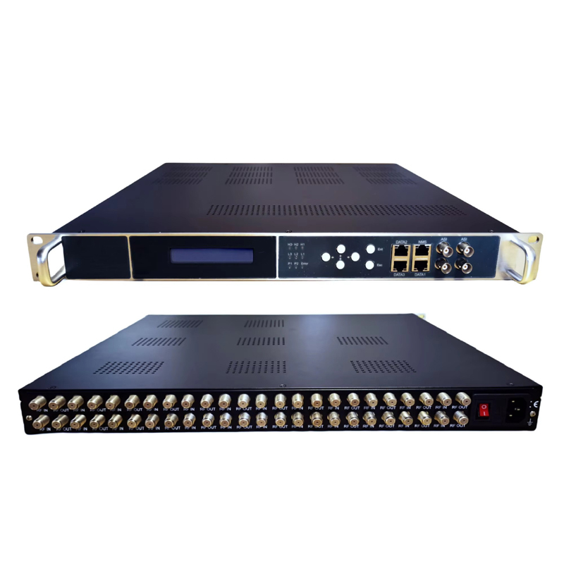 Digital TV Headend IP Gateway Low Cost Broadcasting Satellite Digital TV Headend Receiver FTA 24 Tuner DVB To IP Gateway