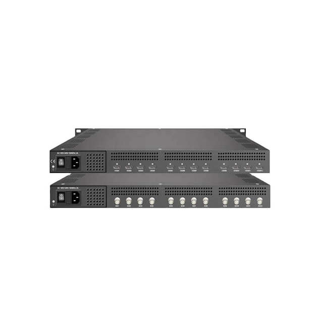 4/8/12ch Low Bitrate H.265 Full hd Encoder Sdi to Udp Multicast Encoder with Fujitsu Chipset for DVB-T2 Headend