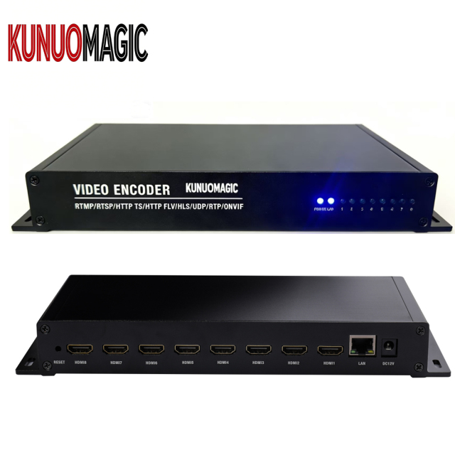 8 in 1 H.265 H.264 HDMI to IP Video Encoder 8 Channels Live Streaming Encoder HD Encoders H265