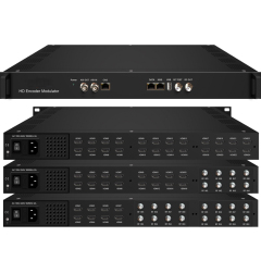 HD Modulator Digital Encoder 24 in 1 HDMI to RF DVB-T DVBC ISDBT CATV RF Modulator