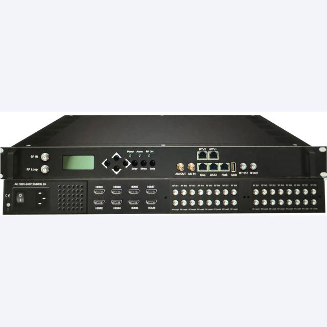 HD Modulator Digital Encoder 24 in 1 HDMI to RF DVB-T DVBC ISDBT CATV RF Modulator