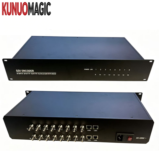 Cable TV Encoder SDI IP 16 Channels HD SDI to IP Encoder H.264 HLS HTTP RTSP RTP RTMP UDP SRT Video Encoder